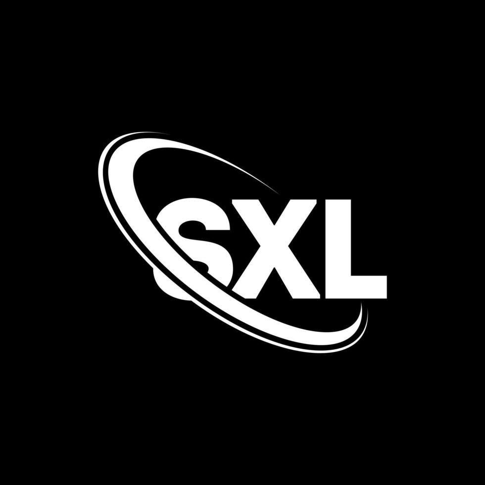 sxl-Logo. sxl-Brief. sxl-Buchstaben-Logo-Design. Initialen sxl-Logo verbunden mit Kreis und Monogramm-Logo in Großbuchstaben. sxl-typografie für technologie-, geschäfts- und immobilienmarke. vektor