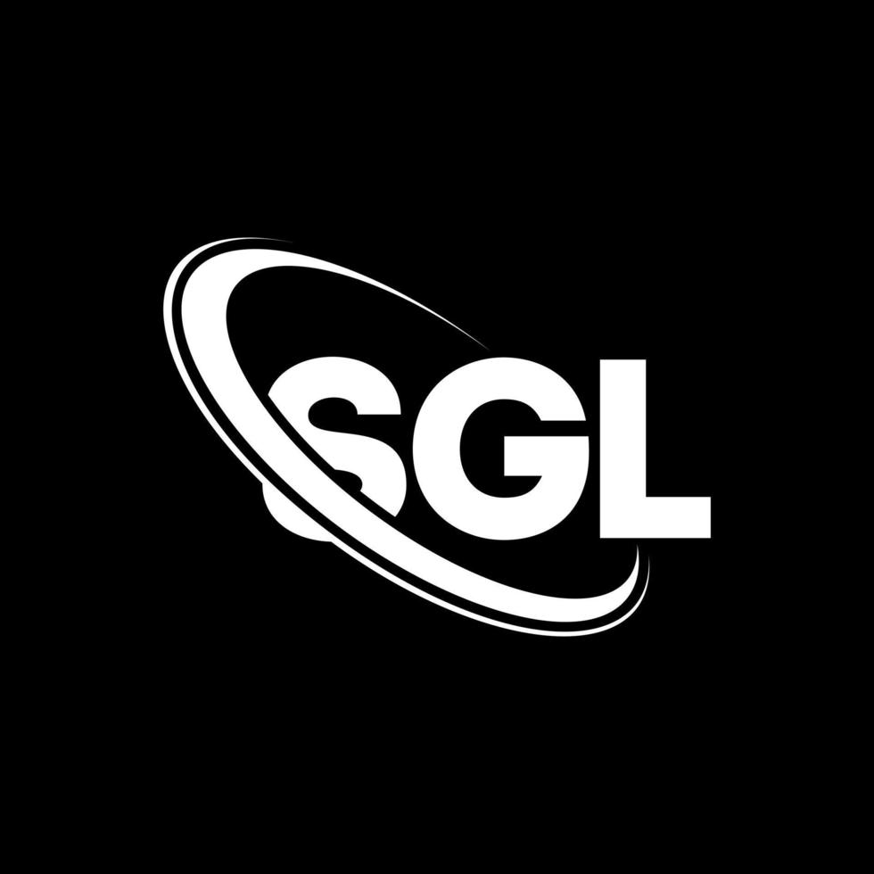 sgl logotyp. sgl brev. sgl bokstav logo design. initialer sgl logotyp länkad med cirkel och versaler monogram logotyp. sgl typografi för teknik, företag och fastighetsmärke. vektor