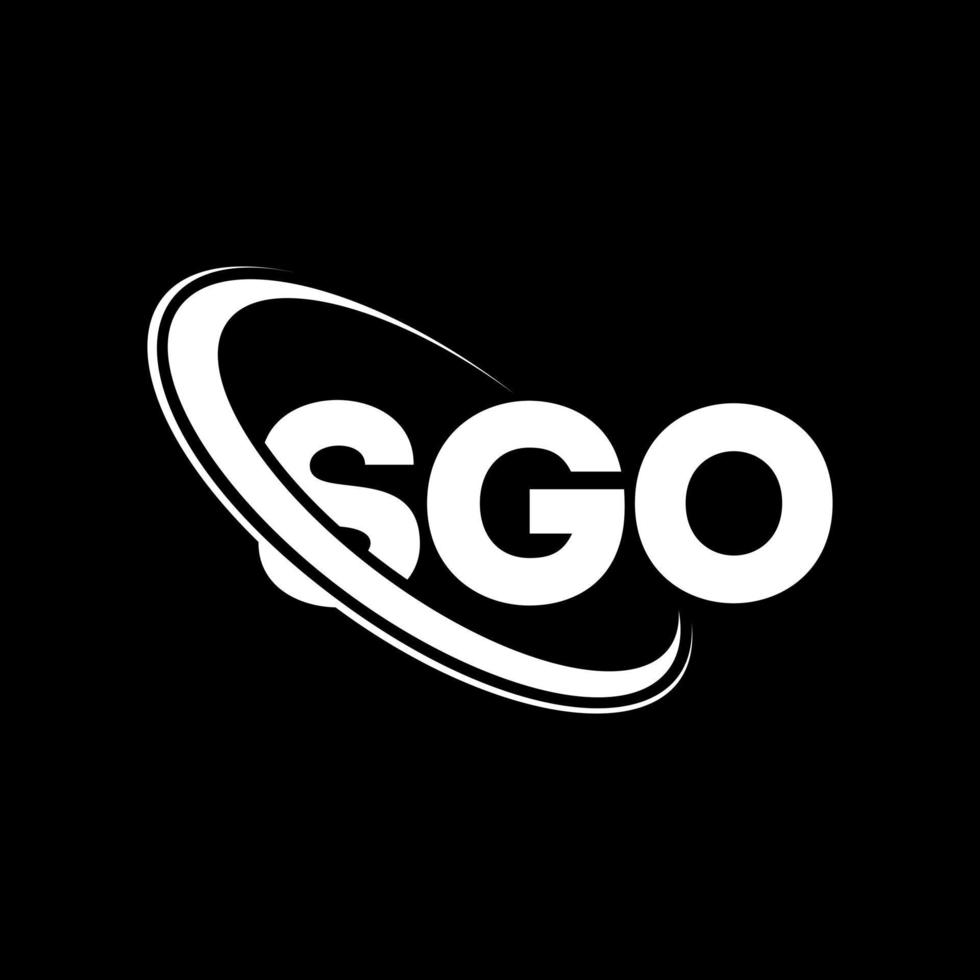 sgo logotyp. sgo brev. sgo letter logotyp design. initialer sgo logotyp länkad med cirkel och versaler monogram logotyp. sgo-typografi för varumärket teknik, företag och fastigheter. vektor