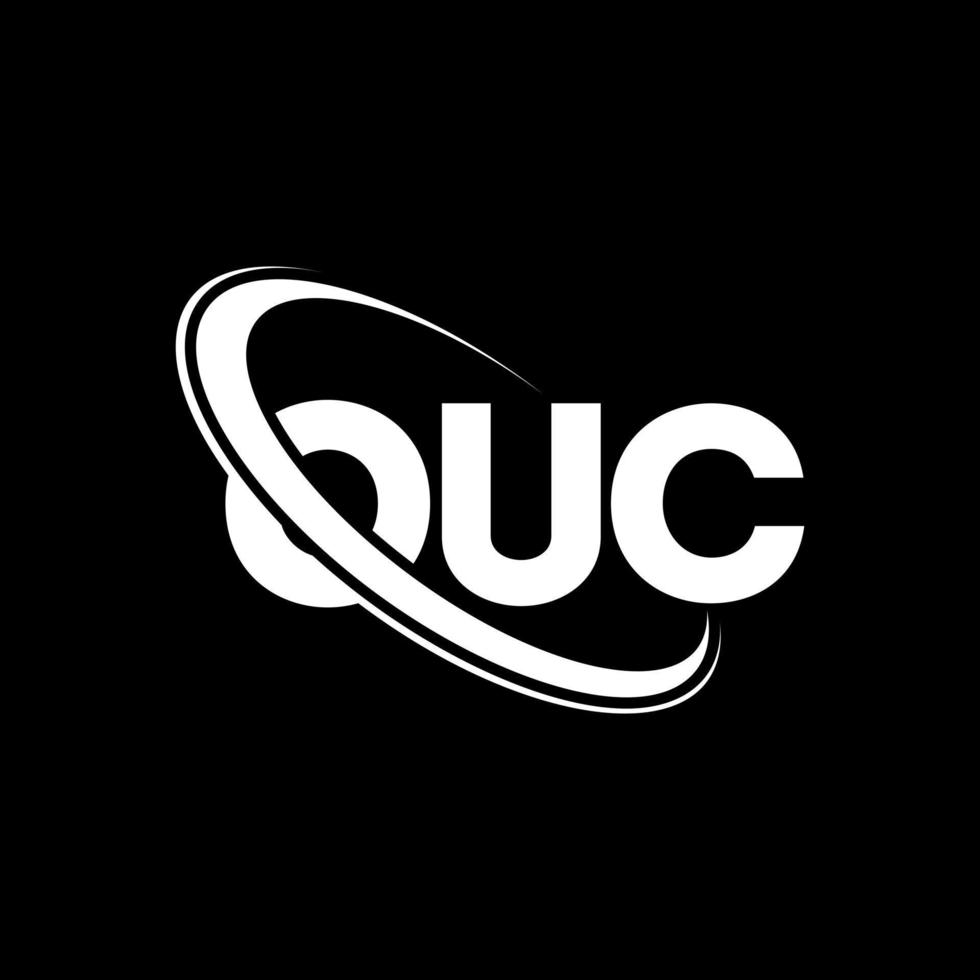 ouc logotyp. ouc brev. ouc bokstavslogotypdesign. initialer ouc logotyp länkad med cirkel och versaler monogram logotyp. ouc typografi för teknik, företag och fastighetsmärke. vektor