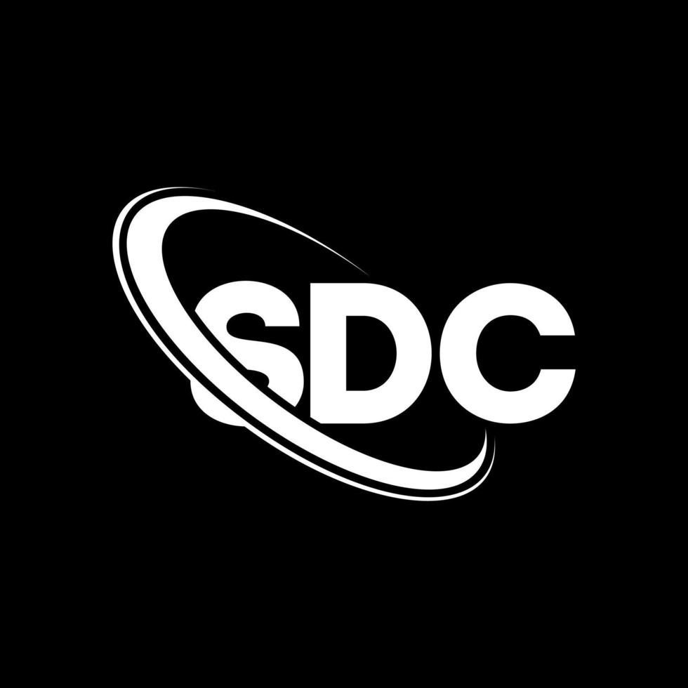 sdc-Logo. sdc-Brief. sdc-Brief-Logo-Design. Initialen sdc-Logo verbunden mit Kreis und Monogramm-Logo in Großbuchstaben. sdc-typografie für technologie-, geschäfts- und immobilienmarke. vektor