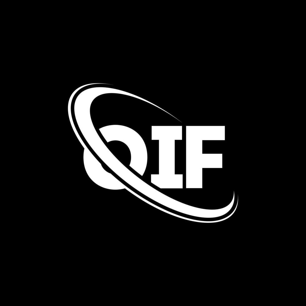 oif logotyp. oif brev. oif brev logotyp design. initialer oif logotyp länkad med cirkel och versaler monogram logotyp. oif typografi för teknik, företag och fastighetsmärke. vektor