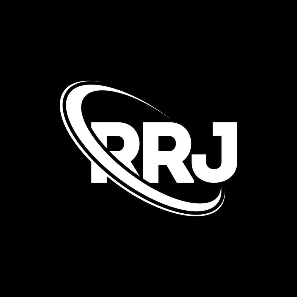 rrj logotyp. rrj brev. rrj bokstavslogotypdesign. initialer rrj logotyp länkad med cirkel och versaler monogram logotyp. rrj typografi för teknik, företag och fastighetsmärke. vektor