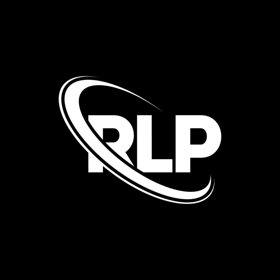 rlp logotyp. rlp brev. rlp brev logotyp design. initialer rlp logotyp länkad med cirkel och versaler monogram logotyp. rlp typografi för teknik, företag och fastighetsmärke. vektor