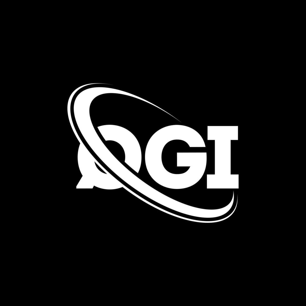qgi logotyp. qgi bokstav. qgi bokstavslogotypdesign. initialer qgi logotyp länkad med cirkel och versaler monogram logotyp. qgi typografi för teknik, affärs- och fastighetsmärke. vektor