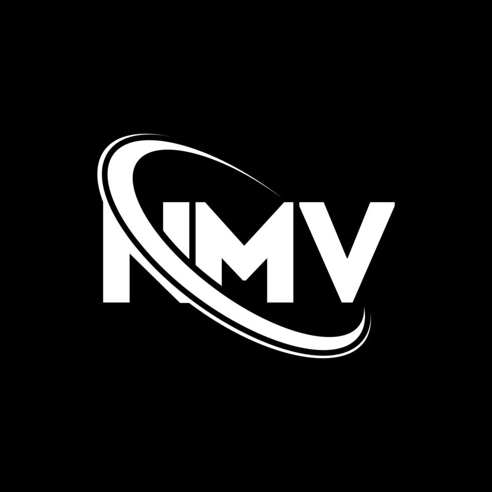 nmv-Logo. nmv-Brief. nmv-Buchstaben-Logo-Design. Initialen nmv-Logo verbunden mit Kreis und Monogramm-Logo in Großbuchstaben. nmv-typografie für technologie-, geschäfts- und immobilienmarke. vektor