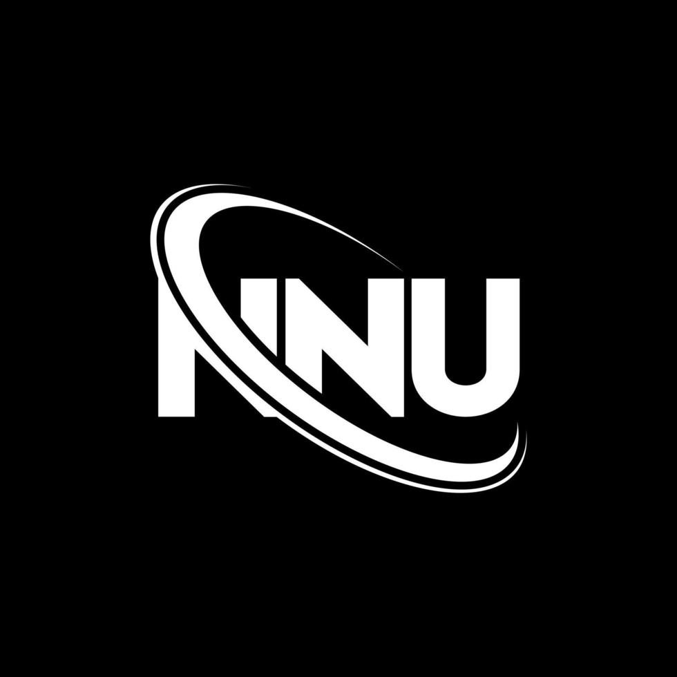 nnu-Logo. nnu Buchstabe. nnu-Buchstaben-Logo-Design. Initialen nnu-Logo verbunden mit Kreis und Monogramm-Logo in Großbuchstaben. nnu-typografie für technologie-, geschäfts- und immobilienmarke. vektor