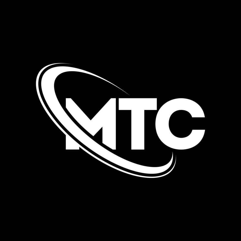 mtc-Logo. MTC-Brief. mtc-Brief-Logo-Design. Initialen mtc-Logo verbunden mit Kreis und Monogramm-Logo in Großbuchstaben. mtc typografie für technologie-, geschäfts- und immobilienmarke. vektor