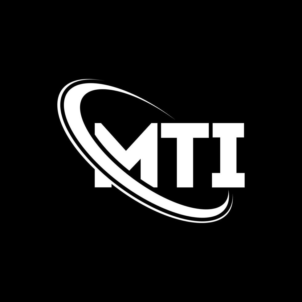 mti-Logo. mti-Brief. mti-Brief-Logo-Design. Initialen mti-Logo verbunden mit Kreis und Monogramm-Logo in Großbuchstaben. mti Typografie für Technologie-, Business- und Immobilienmarke. vektor