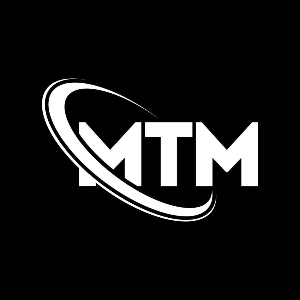 mtm logotyp. mtm brev. mtm bokstavslogotypdesign. initialer mtm logotyp länkad med cirkel och versaler monogram logotyp. mtm typografi för teknik, företag och fastighetsmärke. vektor