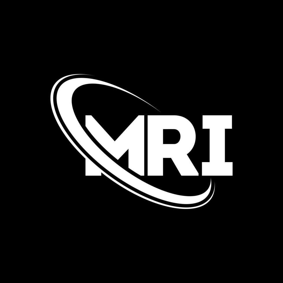 mri-Logo. MRT-Brief. MRI-Brief-Logo-Design. Initialen mri-Logo verbunden mit Kreis und Monogramm-Logo in Großbuchstaben. mri-typografie für technologie-, geschäfts- und immobilienmarke. vektor