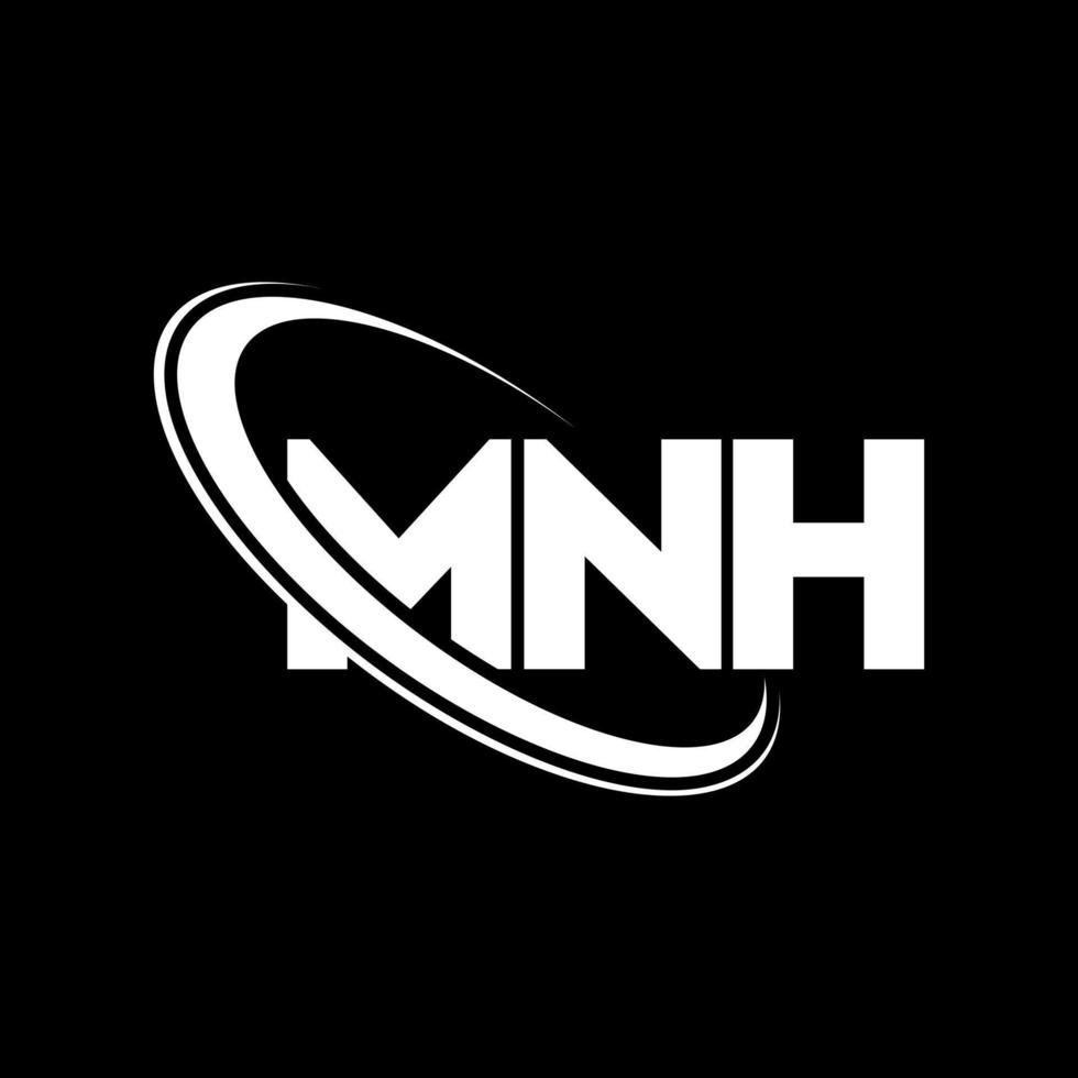 mnh-Logo. mh Brief. Mnh-Brief-Logo-Design. Initialen mnh-Logo verbunden mit Kreis und Monogramm-Logo in Großbuchstaben. mnh typografie für technologie-, business- und immobilienmarke. vektor