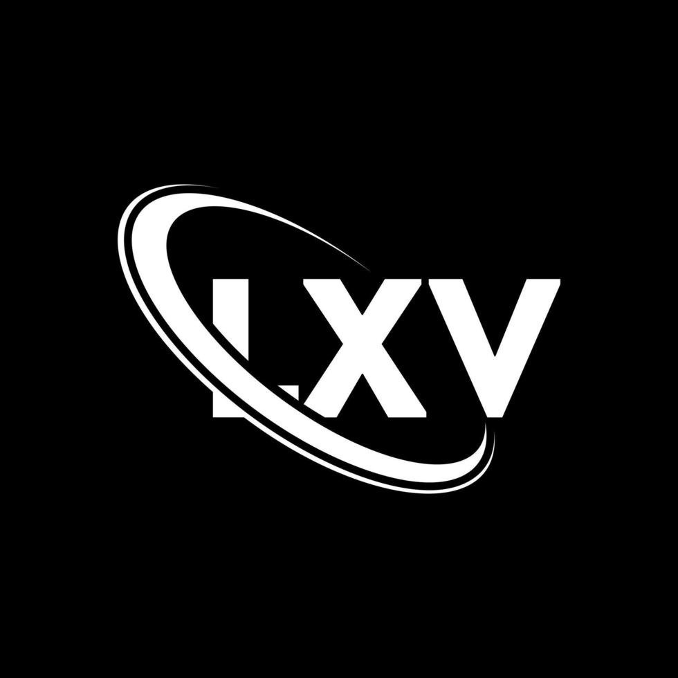 lxv logotyp. lxv brev. lxv bokstavslogotypdesign. initialer lxv logotyp länkad med cirkel och versaler monogram logotyp. lxv typografi för teknik, företag och fastighetsmärke. vektor