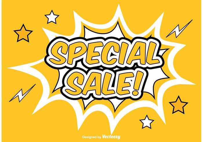 Comic Style Promotional Sale Bakgrund vektor