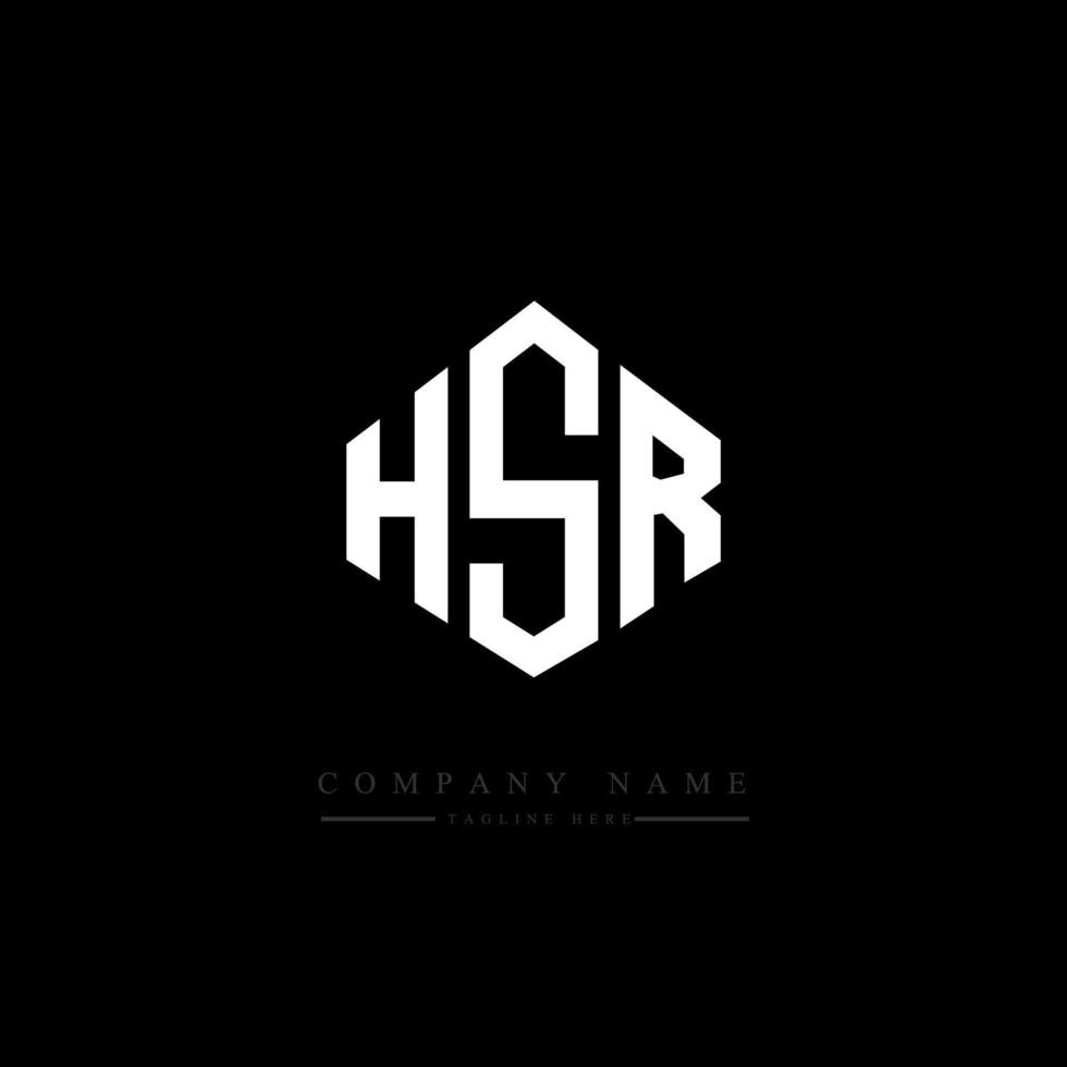 hsr bokstavslogotypdesign med polygonform. hsr polygon och kubformad logotypdesign. hsr hexagon vektor logotyp mall vita och svarta färger. hsr-monogram, affärs- och fastighetslogotyp.