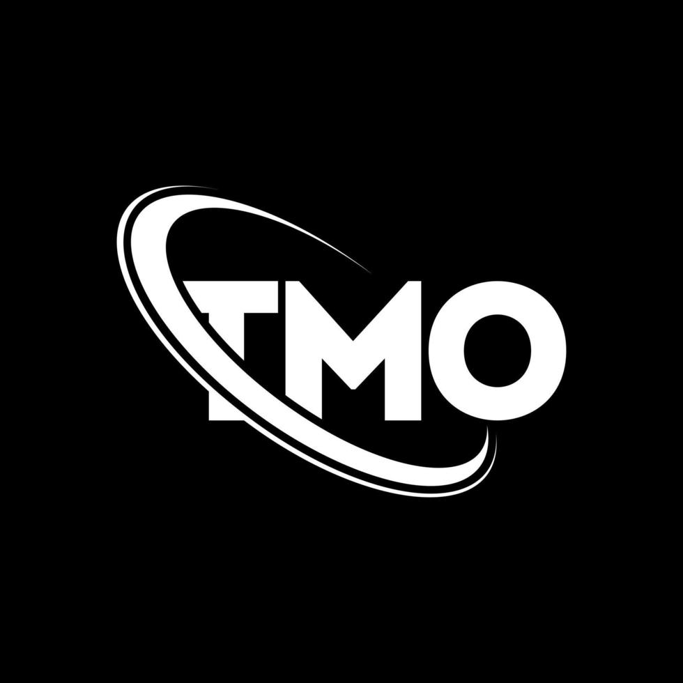 tmo-Logo. tmo-Brief. tmo-Brief-Logo-Design. Initialen TMO-Logo verbunden mit Kreis und Monogramm-Logo in Großbuchstaben. tmo-typografie für technologie-, geschäfts- und immobilienmarke. vektor