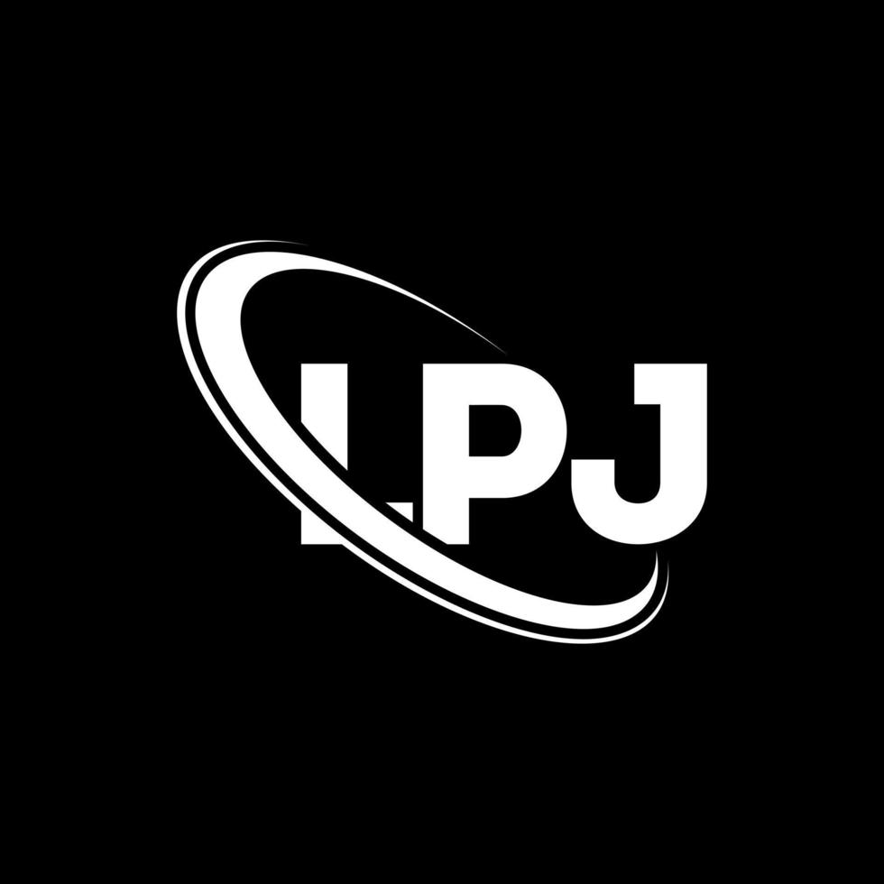 lpj logotyp. lpj brev. lpj bokstavslogotypdesign. initialer lpj logotyp länkad med cirkel och versaler monogram logotyp. lpj typografi för teknik, företag och fastighetsmärke. vektor