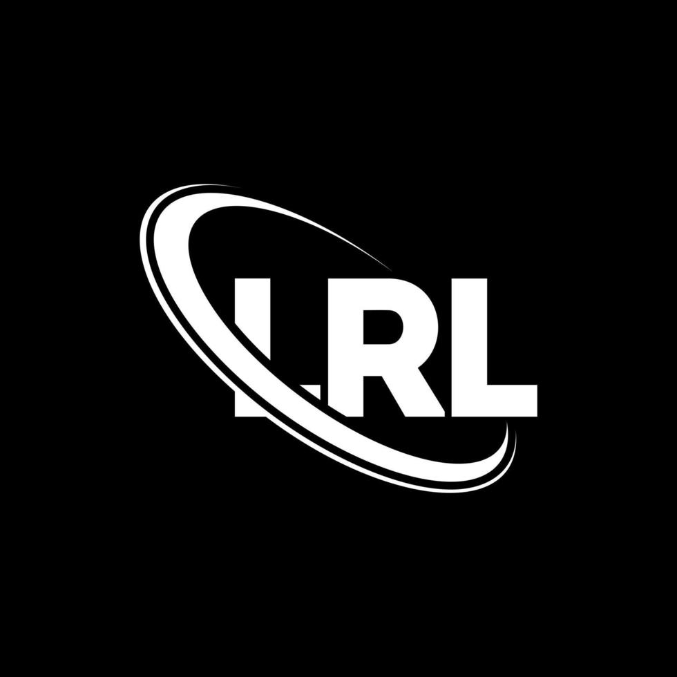 lrl-Logo. lrl Brief. lrl-Buchstaben-Logo-Design. Initialen lrl-Logo verbunden mit Kreis und Monogramm-Logo in Großbuchstaben. lrl typografie für technologie-, geschäfts- und immobilienmarke. vektor