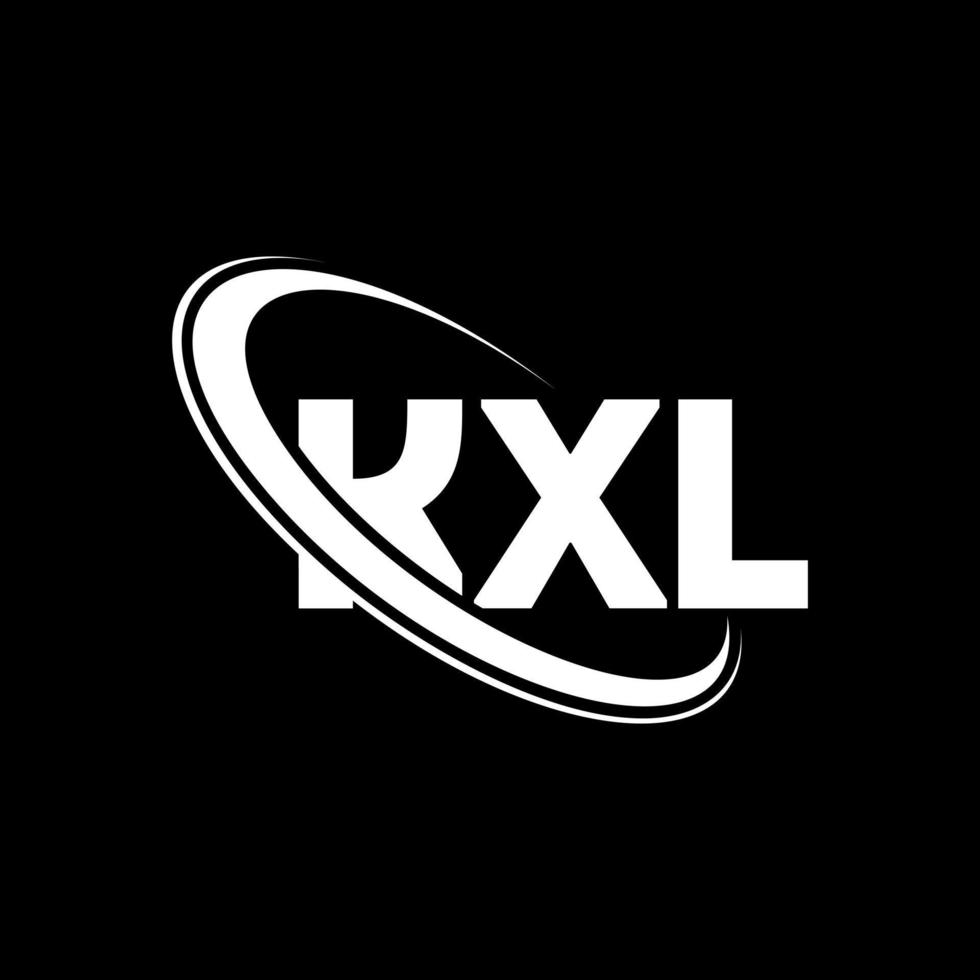 kxl logotyp. kxl bokstav. kxl bokstavslogotypdesign. initialer kxl logotyp länkad med cirkel och versaler monogram logotyp. kxl typografi för teknik, företag och fastighetsmärke. vektor