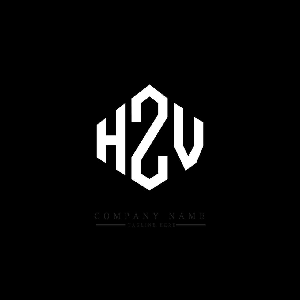 hzv-Buchstaben-Logo-Design mit Polygonform. hzv-polygon- und würfelform-logo-design. hzv Sechseck-Vektor-Logo-Vorlage in weißen und schwarzen Farben. hzv-monogramm, geschäfts- und immobilienlogo. vektor