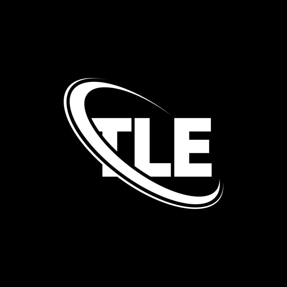 tle-Logo. Kleiner Brief. Logo-Design mit Buchstaben. Initialen-Tle-Logo, verbunden mit Kreis und Monogramm-Logo in Großbuchstaben. tle typografie für technologie-, geschäfts- und immobilienmarke. vektor