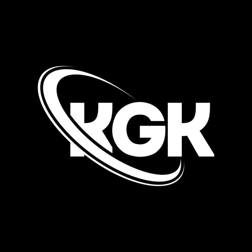 kgk logotyp. kgk bokstav. kgk bokstavslogotypdesign. initialer kgk logotyp länkad med cirkel och versaler monogram logotyp. kgk typografi för teknik, företag och fastighetsmärke. vektor