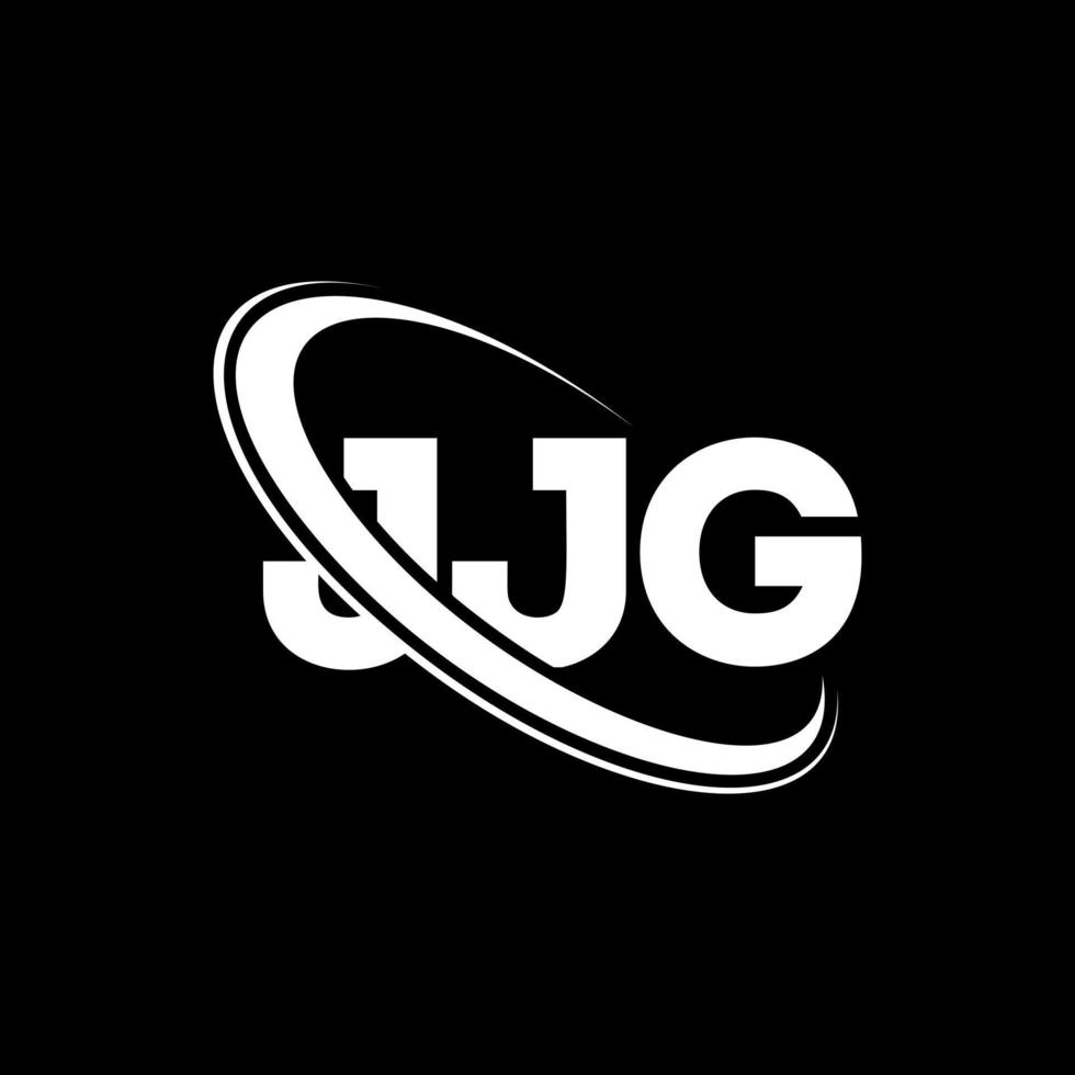 jjg logotyp. jjg brev. jjg bokstavslogotypdesign. initialer jjg logotyp länkad med cirkel och versaler monogram logotyp. jjg typografi för teknik, företag och fastighetsmärke. vektor