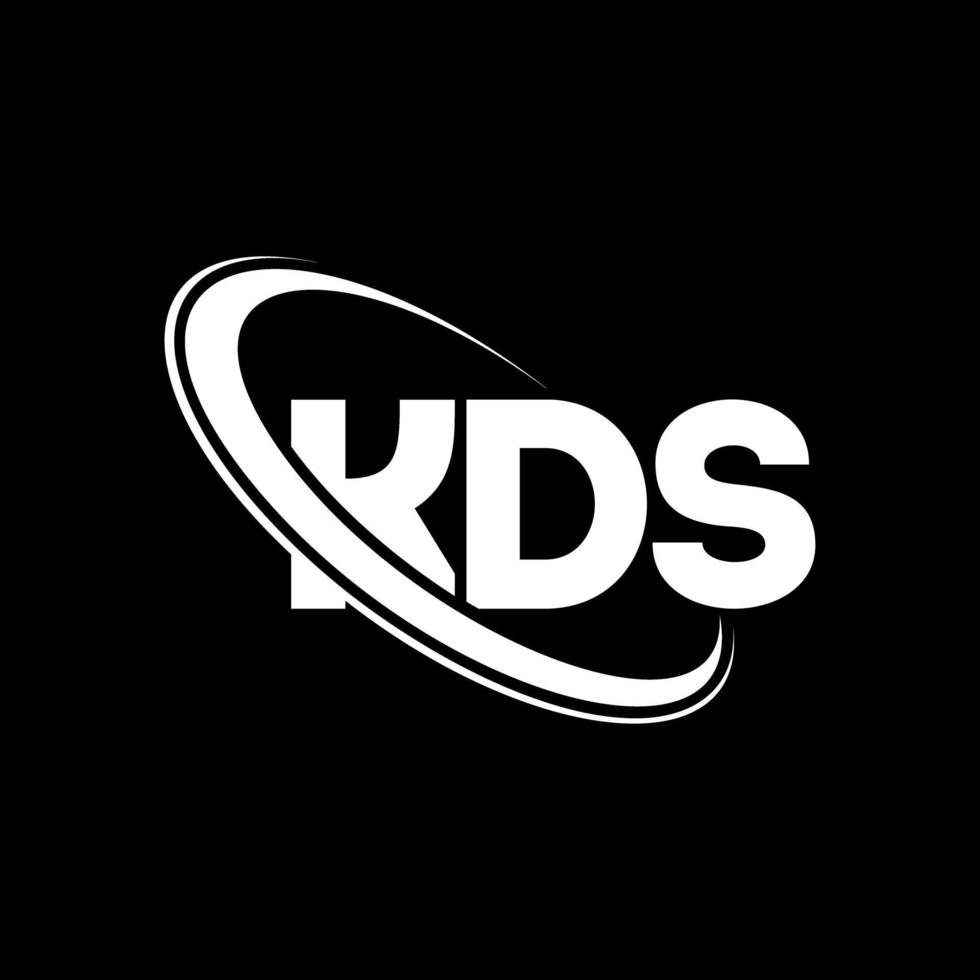 kds-Logo. kds brief. Kds-Brief-Logo-Design. kds-Logo mit Initialen, verbunden mit Kreis und Monogramm-Logo in Großbuchstaben. kds typografie für technologie-, geschäfts- und immobilienmarke. vektor