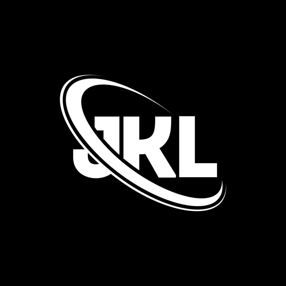 jkl logotyp. jkl brev. jkl bokstavslogotypdesign. initialer jkl logotyp länkad med cirkel och versaler monogram logotyp. jkl typografi för teknik, företag och fastighetsmärke. vektor