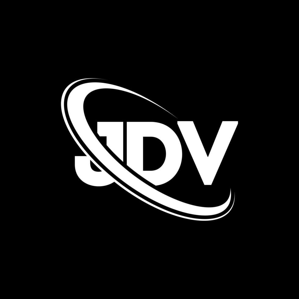 jdv-Logo. JDV-Brief. Jdv-Brief-Logo-Design. Initialen jdv-Logo verbunden mit Kreis und Monogramm-Logo in Großbuchstaben. jdv typografie für technologie-, geschäfts- und immobilienmarke. vektor