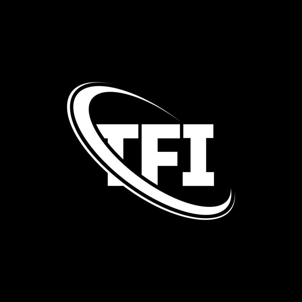 tfi logotyp. tfi brev. tfi brev logotyp design. initialer tfi logotyp länkad med cirkel och versaler monogram logotyp. tfi typografi för teknik, företag och fastighetsmärke. vektor