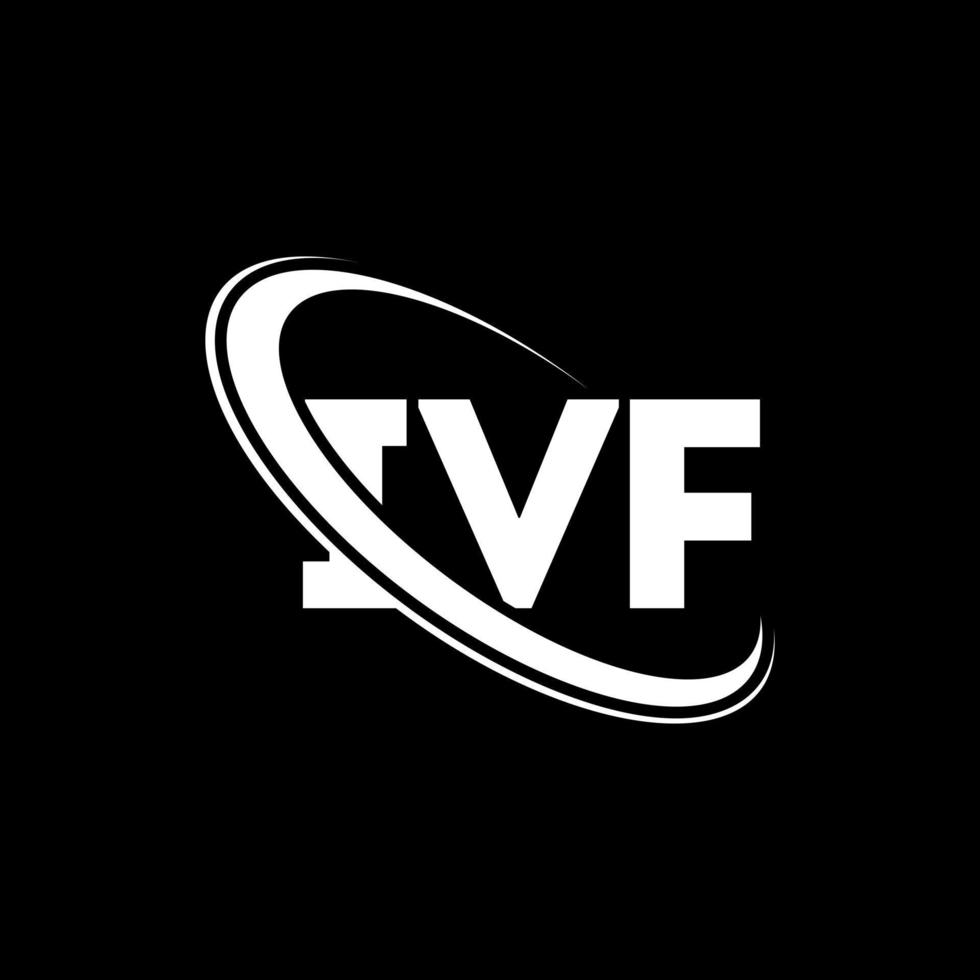 ivf logotyp. ivf brev. ivf-bokstavslogotypdesign. initialer ivf logotyp länkad med cirkel och versaler monogram logotyp. ivf typografi för teknik, företag och fastighetsmärke. vektor