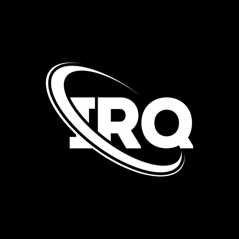 IRQ-Logo. IRQ-Brief. irq-Buchstaben-Logo-Design. Initialen IRQ-Logo verbunden mit Kreis und Monogramm-Logo in Großbuchstaben. irq-typografie für technologie-, geschäfts- und immobilienmarke. vektor