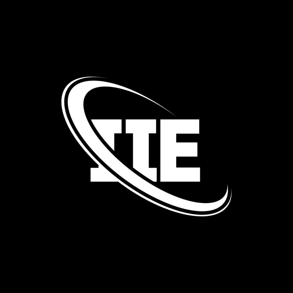 iie-Logo. dh Brief. ii-Buchstaben-Logo-Design. Initialen IIE-Logo, verbunden mit Kreis und Monogramm-Logo in Großbuchstaben. ie typografie für technologie-, geschäfts- und immobilienmarke. vektor