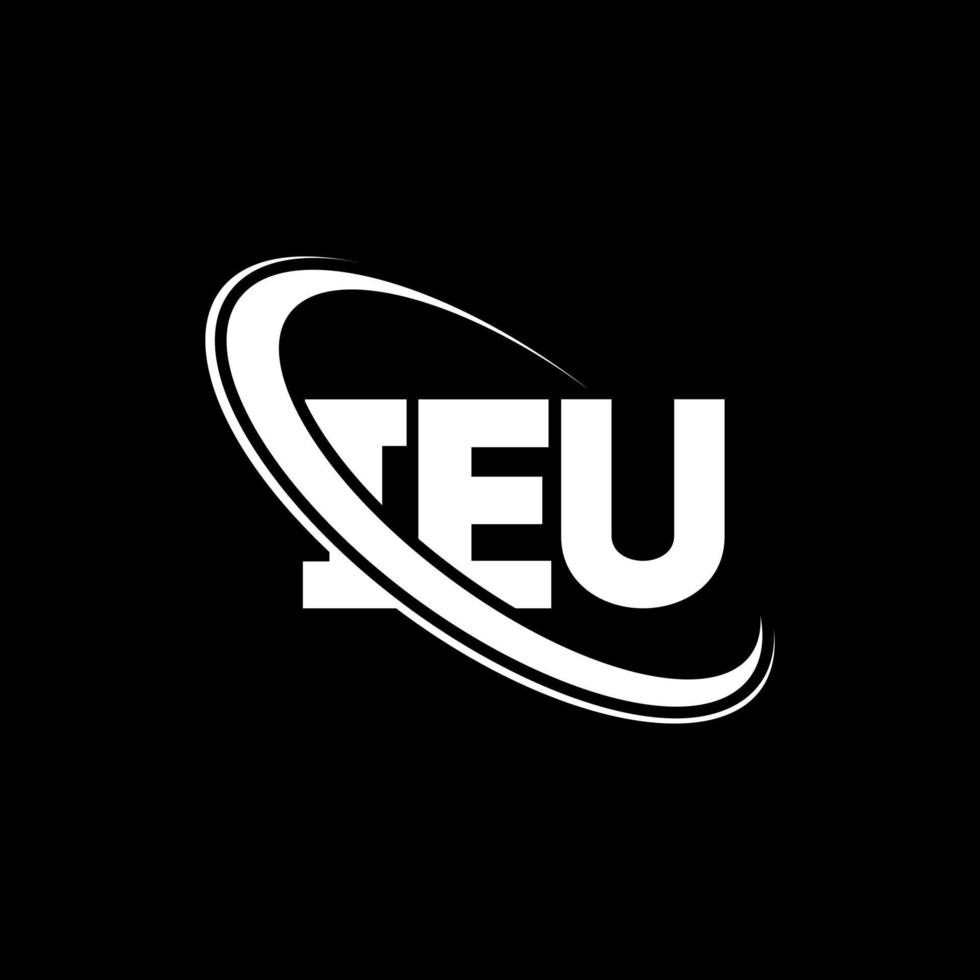 ieu logotyp. ieu brev. ieu brev logotyp design. initialer ieu logotyp länkad med cirkel och versaler monogram logotyp. ieu typografi för teknik, affärs- och fastighetsvarumärke. vektor