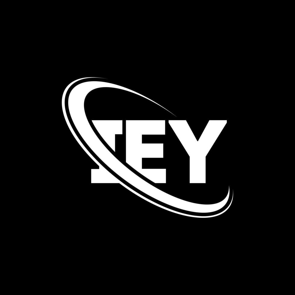 iey logotyp. iey brev. iey brev logotyp design. initialer dvs logotyp länkad med cirkel och versaler monogram logotyp. iey typografi för teknik, affärs- och fastighetsmärke. vektor