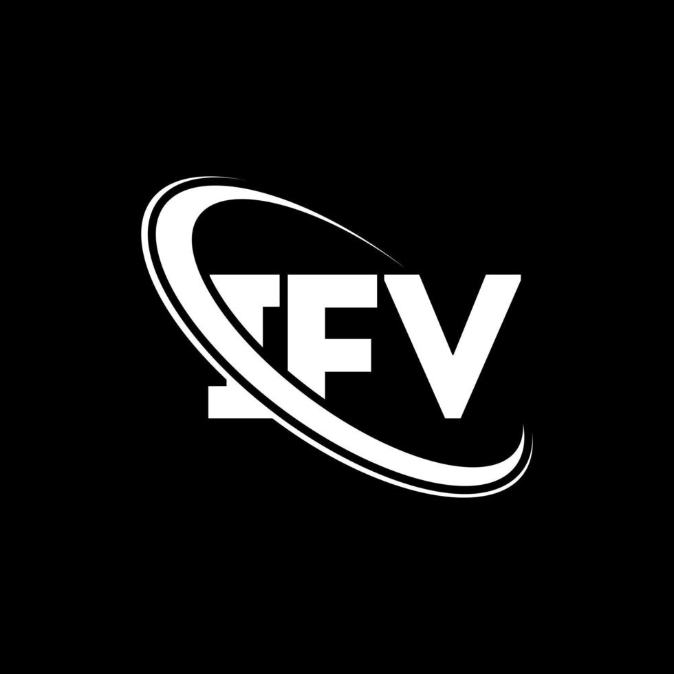 ifv-Logo. ifv Brief. ifv-Buchstaben-Logo-Design. Initialen ifv-Logo verbunden mit Kreis und Monogramm-Logo in Großbuchstaben. ifv typografie für technik-, business- und immobilienmarke. vektor