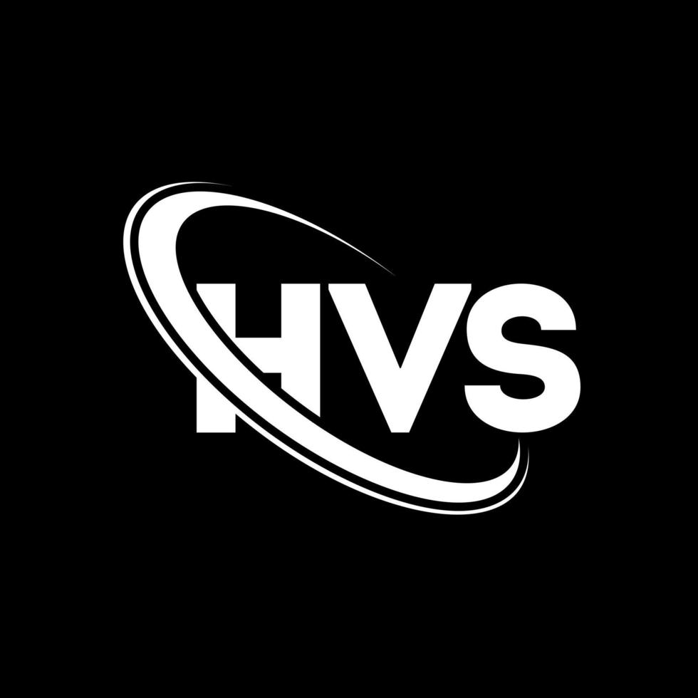 hvs logotyp. hvs brev. hvs bokstavslogotypdesign. initialer hvs logotyp länkad med cirkel och versaler monogram logotyp. hvs typografi för teknik, företag och fastighetsmärke. vektor