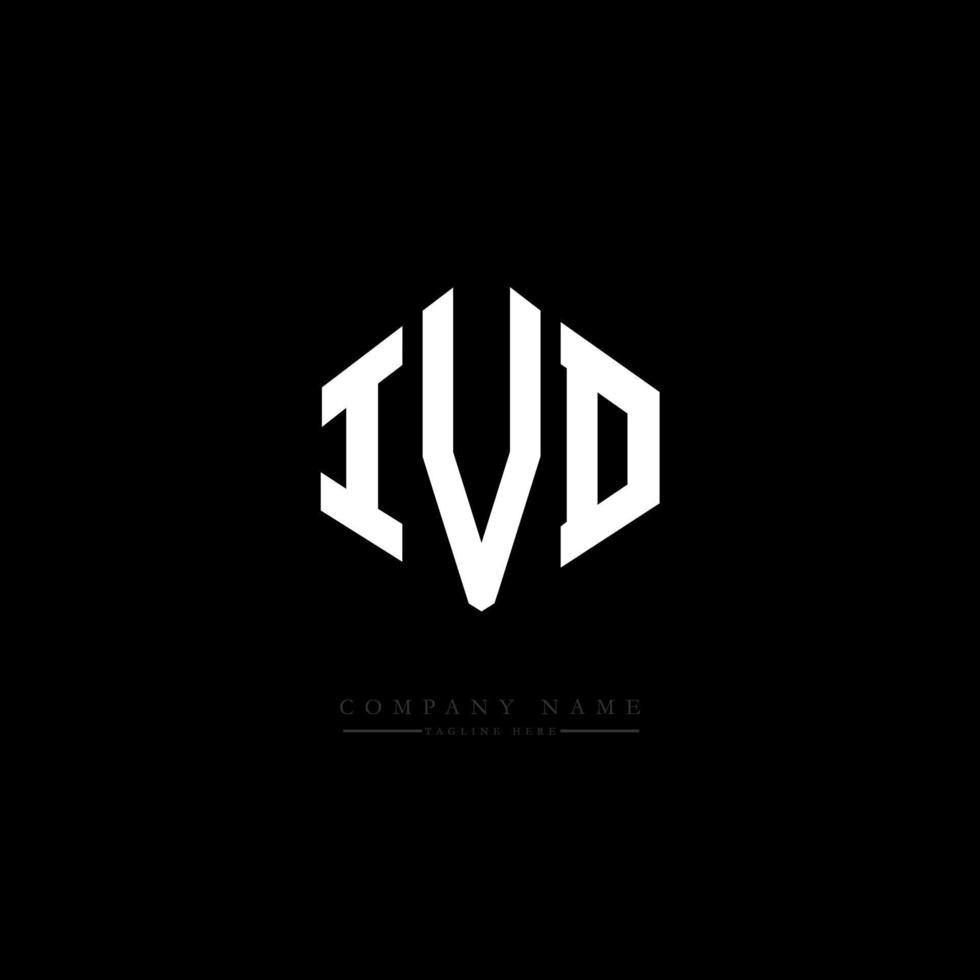 ivd-Buchstaben-Logo-Design mit Polygonform. Ivd-Polygon- und Würfelform-Logo-Design. Ivd-Sechseck-Vektor-Logo-Vorlage in weißen und schwarzen Farben. ivd-monogramm, geschäfts- und immobilienlogo. vektor