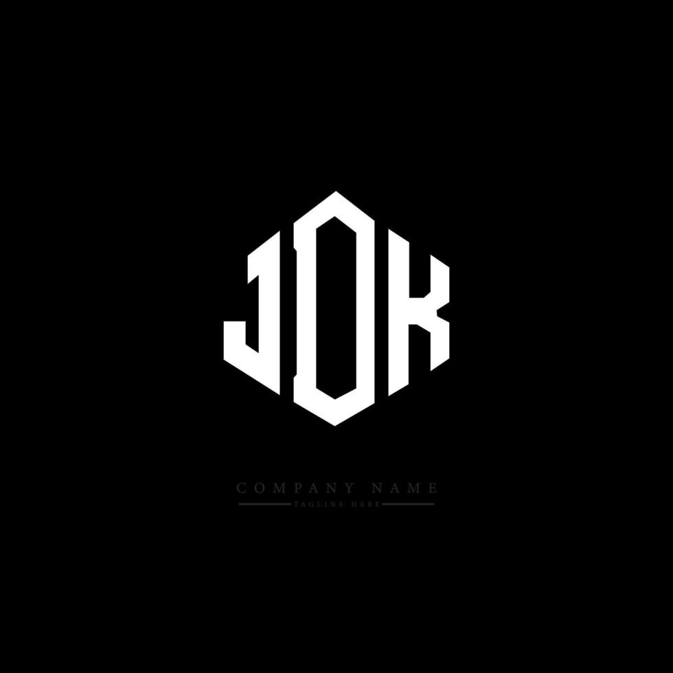 jdk-Buchstaben-Logo-Design mit Polygonform. jdk-polygon- und würfelform-logo-design. jdk Sechseck-Vektor-Logo-Vorlage in weißen und schwarzen Farben. jdk-monogramm, geschäfts- und immobilienlogo. vektor