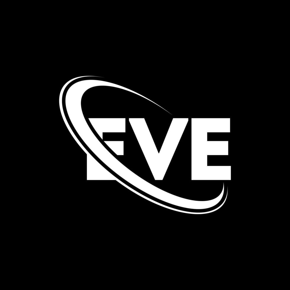 Eve-Logo. Vorabend Brief. eve-brief-logo-design. Initialen Eve-Logo verbunden mit Kreis und Monogramm-Logo in Großbuchstaben. Eve-Typografie für Technologie-, Geschäfts- und Immobilienmarke. vektor