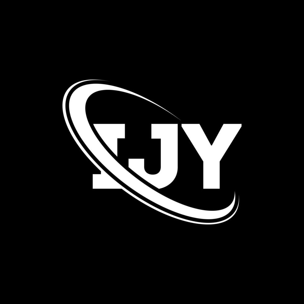ijy-Logo. ij Brief. ijy-Buchstaben-Logo-Design. Initialen ijy-Logo verbunden mit Kreis und Monogramm-Logo in Großbuchstaben. ijy-Typografie für Technologie-, Geschäfts- und Immobilienmarke. vektor