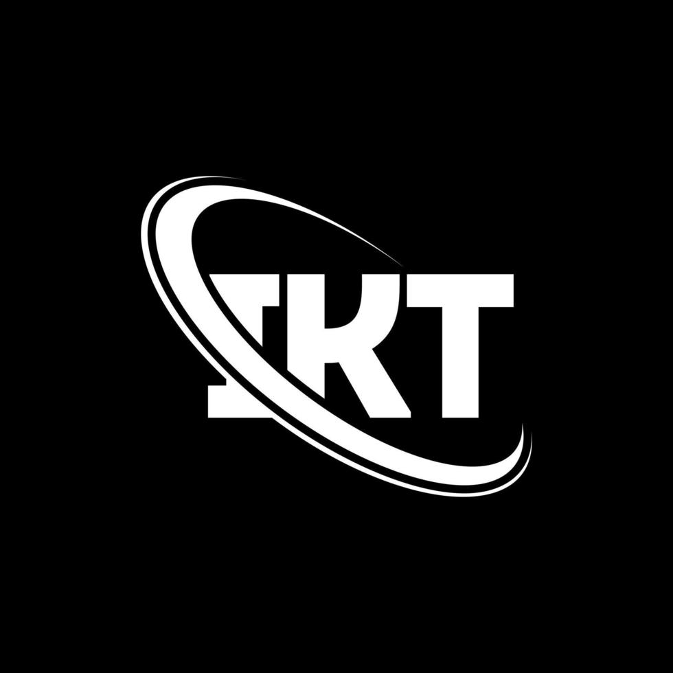 ikt logotyp. ikt brev. ikt bokstavslogotyp design. initialer ikt logotyp länkad med cirkel och versaler monogram logotyp. ikt typografi för teknik, företag och fastighetsmärke. vektor