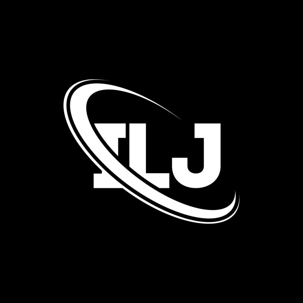 ilj-Logo. ilj Brief. ilj-Buchstaben-Logo-Design. Initialen ilj-Logo verbunden mit Kreis und Monogramm-Logo in Großbuchstaben. ilj Typografie für Technologie-, Geschäfts- und Immobilienmarke. vektor