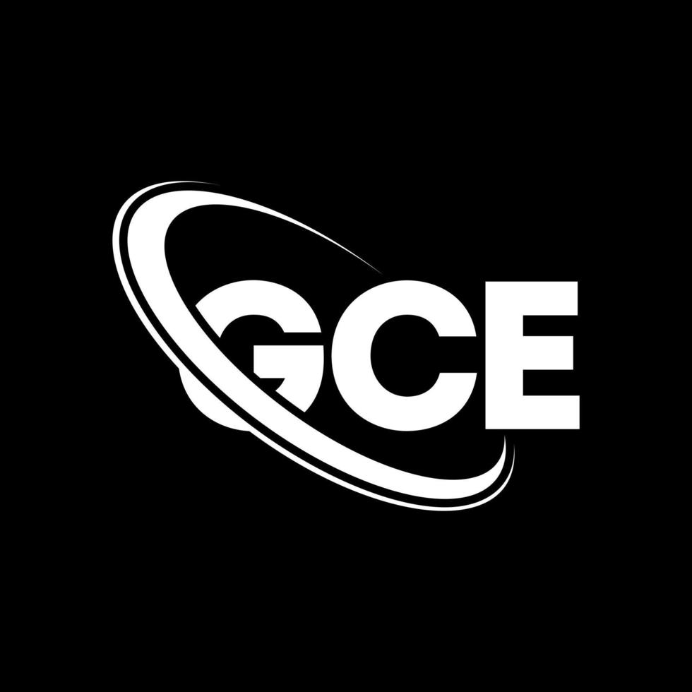 gce-Logo. gce-Brief. gce-Brief-Logo-Design. Initialen gce-Logo verbunden mit Kreis und Monogramm-Logo in Großbuchstaben. gce-typografie für technologie-, geschäfts- und immobilienmarke. vektor