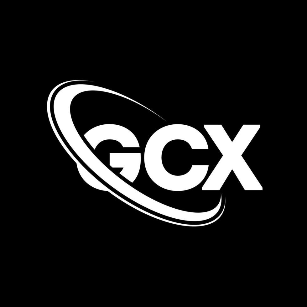 gcx-Logo. gcx-Brief. gcx-Buchstaben-Logo-Design. gcx-Logo mit Initialen, verbunden mit Kreis und Monogramm-Logo in Großbuchstaben. gcx-typografie für technologie-, geschäfts- und immobilienmarke. vektor
