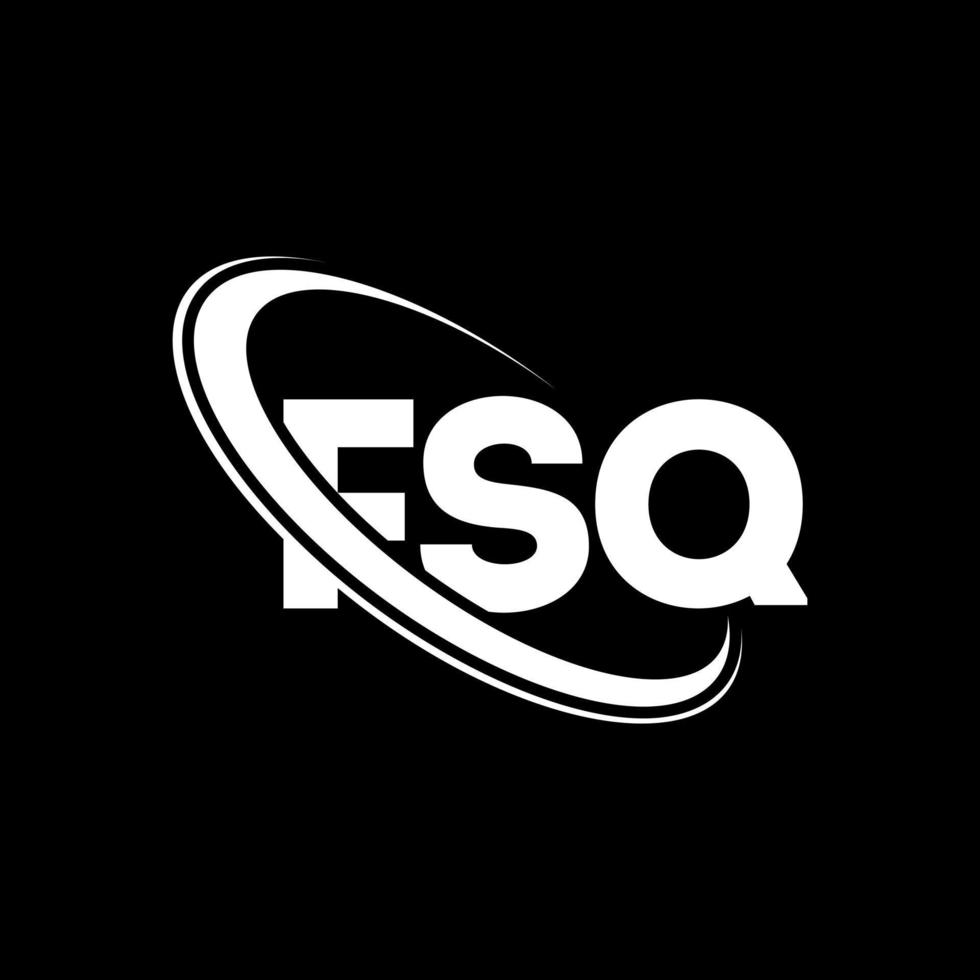 fsq logotyp. fsq bokstav. fsq bokstavslogotypdesign. initialer fsq logotyp länkad med cirkel och versaler monogram logotyp. fsq typografi för teknik, företag och fastighetsmärke. vektor