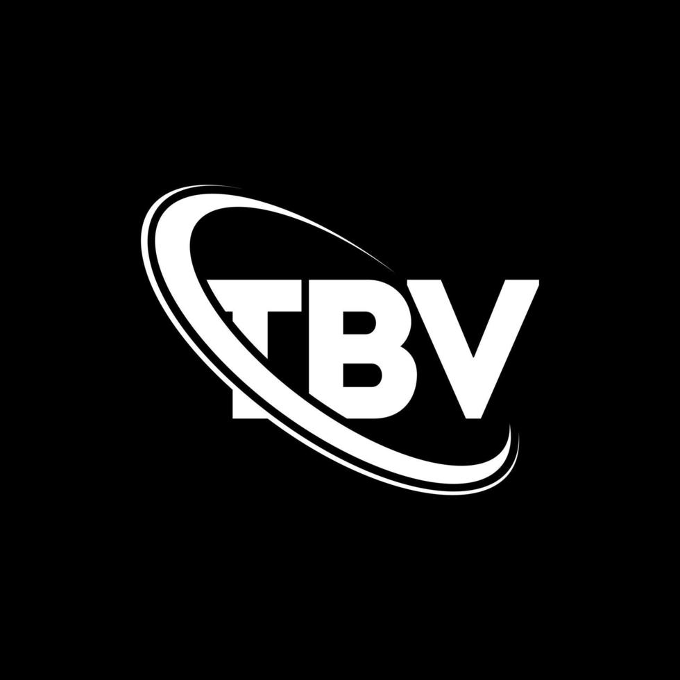 tbv logotyp. tbv brev. tbv brev logotyp design. initialer tbv logotyp länkad med cirkel och versaler monogram logotyp. tbv typografi för teknik, företag och fastighetsmärke. vektor