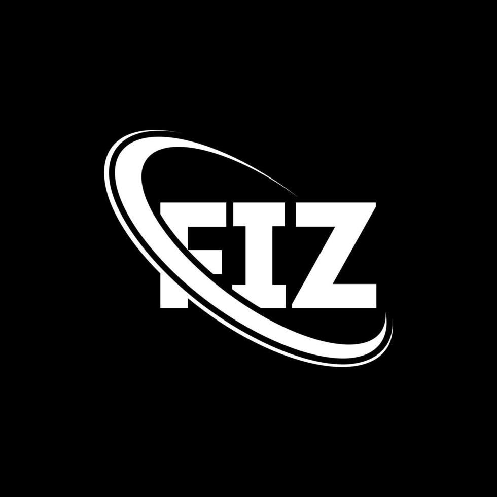 fiz logotyp. fiz brev. fiz brev logotyp design. initialer fiz logotyp länkad med cirkel och versaler monogram logotyp. fiz typografi för teknik, affärs- och fastighetsmärke. vektor