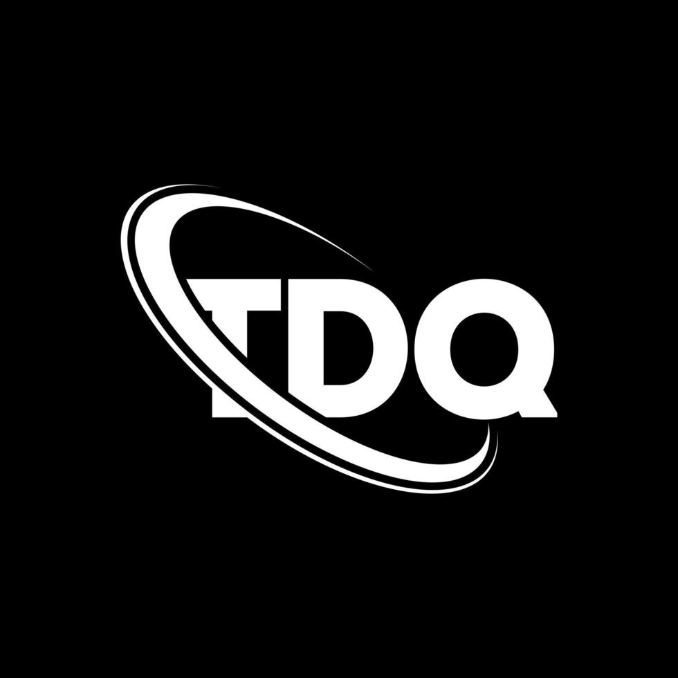 tdq logotyp. tdq bokstav. tdq bokstavslogotypdesign. initialer tdq logotyp länkad med cirkel och versaler monogram logotyp. tdq typografi för teknik, företag och fastighetsmärke. vektor